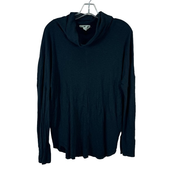 MAISON CINQCENT womens size L black cowl neck turtleneck tunic top - Picture 1 of 4